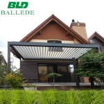Modern motorized adjustable prefab house shed waterproof garden pergola