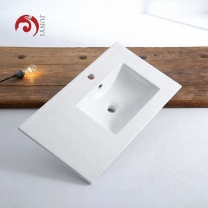 Modern Right Left hand basin different size thin sink Rectangle Counter top Cabinet Basin long narrow Bathroom Wash basin