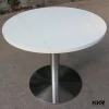 Modern Round Artificial Stone Marble Top Solid Surface Restaurant Dining Table And Chairs
