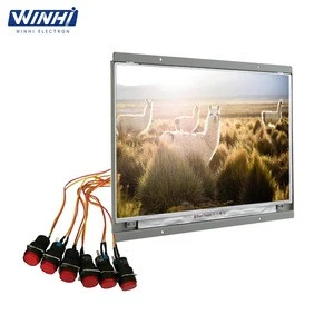 Monitor 1080p digital optical push button indoor advertising lcd display digital signage mx player video