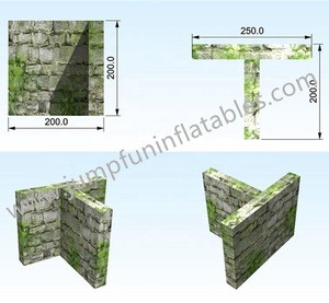 MOQ 1pc Inflatable Paintball Bunker Air Sealed Camouflage Bunkers Outdoor Or Indoor For Shooting Practice