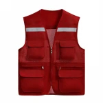 Multi pockets Cargo Vest Waistcoat for Volunteer Promotion Climbing Fishing Team Waistcoat Vest