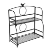 Multifunctional Double-Layer Foldable Iron Art Storage Rack For Kitchen And Bathroom 2-Tier Wire Rack Organizer