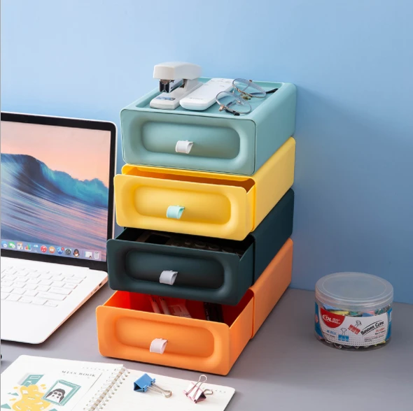 Multifunctional Office Desktop Drawer Plastic Storage Boxes ZGJ-0161