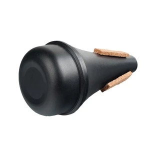 NAOMI Trumpet Mute Straight Practice Mute Silencer Lightweight with Rubber Cork (Black)