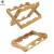 Import Natural 6 bottles Bamboo Foldable Countertop Wine Rack from China