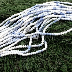 Natural Blue Opal Gemstone Rondelle Faceted Strand Jewelry Making Beads