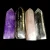 Import Natural clear quartz rose quartz amethyst smokey quartz crystal healing points wands pillars with hole for crystal cup from China