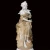 Import Natural marble hand carved granite stone lady with flower sculptures from China