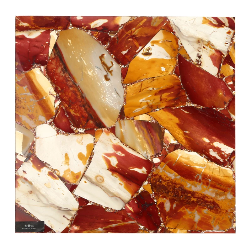 Natural Redstone Slab, Marble Gemstone Agate Background Wall, Home Stone Decor Square 100cm*100cm