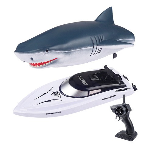 New 2.4G rc shark two in one high speed boat summer water childrens electric remote control boat toys