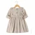 Import new arrival 2020 blank ruffles full sleeve linen fall winter children dresses wholesale kids clothes dress from China