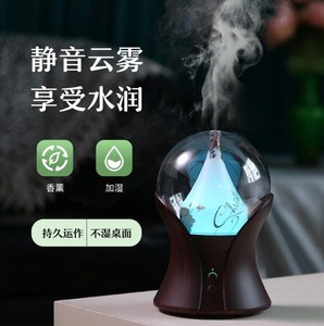 New Arrival Creative Crystal Ball Humidifier 7 Color LED Light Electric Essential Oil Aroma Difuser Air Humidifier