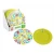 Import New Arrival Green And White Polka Dots Bulk Breakfast Plate, Round Plastic Melamine Dish from China