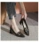 Import New Arrival Luxury Womens Casual High Heels Soft Leather Pumps 5cm Square Heel Flat Feature Anti-Slippery Slip-On PU Summer from China