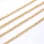 Import New Design 14K Gold Plated Textured Shape Link Brass Chain for Necklace Bracelet Making from China