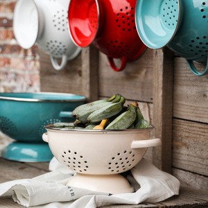 New design durable kitchen vegetable drain basket metal fruit colander