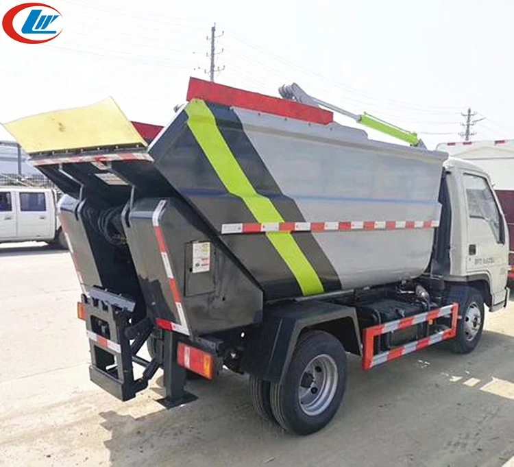 New design Foton 3000 liters rear bin lifter garbage truck