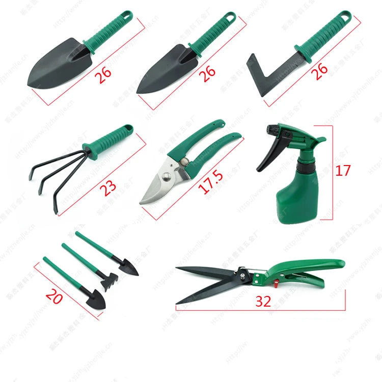 New Design Garden Hand Tools Floral Printed Garden Tools pruning shears 10 pcs Floral Gardening Tool
