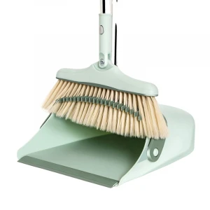 New design household cleaning long plastic folding windproof broom and dustpan set