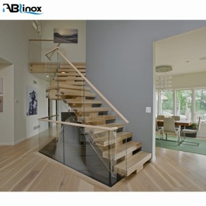 New design interior floating staircase with glass floating glass staircase modern design glass railing