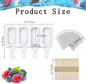 New design Irregular gem shape ice cream maker popsicle mold silicone ice pop mold BPA free standard