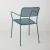 Import New Design Outdoor Funiture Metal E-coating Garden Chair with Armrest from China