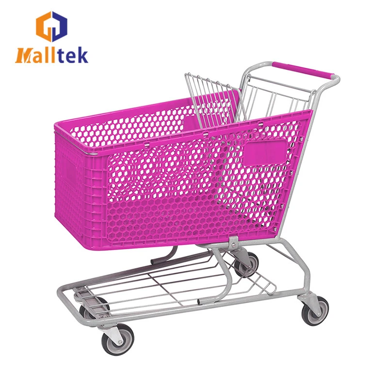 New Design Retail Grocery Store Half Plastic Supermarket Shopping Cart