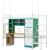 Import New Design School Dormitory Furniture Metal Bunk Bed With Computer Desk and Wardrobe from China