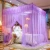 Import New encrypted palace floor to ceiling mosquito net, 1.5 stainless steel bracket, 1.8m double person three door mosquito net from China
