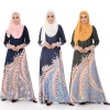 New Hot Sale Muslim Dresses Print Soft Fabric Women Islamic Clothing With Hijab Kebaya  Kimono For Malaysia Abaya