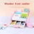 Import New hottest children mini wooden cashier machine toy for pretend from China