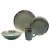 Import New listing 16pcs stoneware modern reaction glaze golden dinnerware set from China