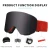 Import New Magnetic Adult Ski Goggles Double Anti Fog Black Magnetic Glasses for Outdoor Sports Cycling Mountaineering from China