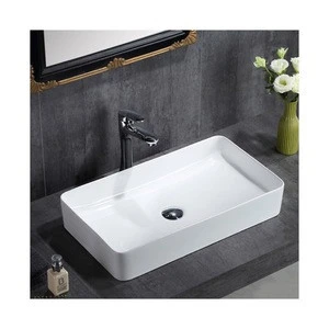 New model KD-84AB square wash basin, washroom hotel table top ceramic sinks