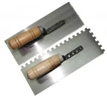 new product saw teeth bricklaying trowel plastering trowel with wooden handle wholesale
