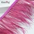 Import New stock Rose red ostrich feather trim  sew on dress border bra garments WFT-003 from China