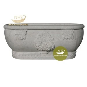 NHS Natural Stone Custom Size Carving Bathtubs &amp; Whirlpools