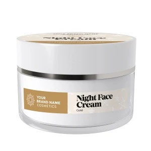 Night Face Cream Gold | Low MOQ | Natural Product | Private Label | Wholesale | Bulk | Custom Formula | Made in EU