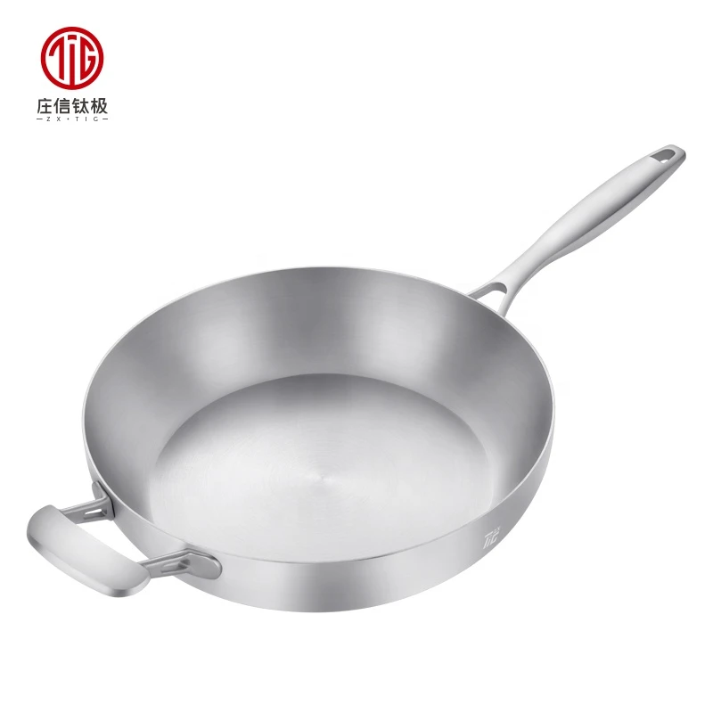No heavy metal corrosion resistance healthy Titanium cookware electric pan frying pan non-stick cooking pan