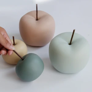 Nordic ceramic fruit apple modern TV cabinet home soft decoration