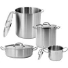 NSF listed clad & induction bottom stainless steel private label cookware for restaurant