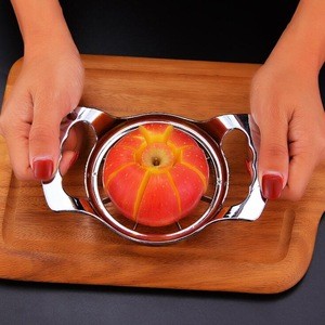 O319 Vegetable Fruit Easy Cut Slicer Peeler Kitchen Gadgets Tools Stainless Steel Apple Cutter