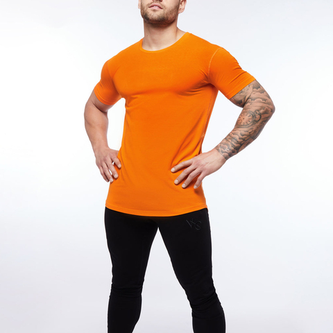 OEM Custom Logo O-Neck Casual Fitness Sport Tee Workout Running Slim Tightfeeling Gym T Shirts For Men