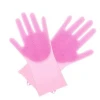 OEM high temperature resistant and Slip Resistant Long Silicone Scrubbing Brush Gloves no deformation
