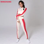 OEM Service Soft Cotton Comfort Side Panel Sports Wear Running Women Tracksuit