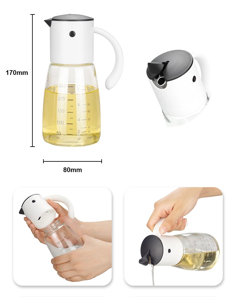 Olive Oil and Vinegar Sprayer Dispenser with Borosilicate Bottle