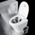 Import One piece standing motor home toilet sanitary ware dual flush toilet for motorhome stainless steel RV toilet with wash basin from China