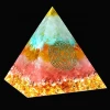 orgonita Reiki pyramid cristal Natural Chakra piedra curativa que cambia el campo de la fortuna de la  realista transpa