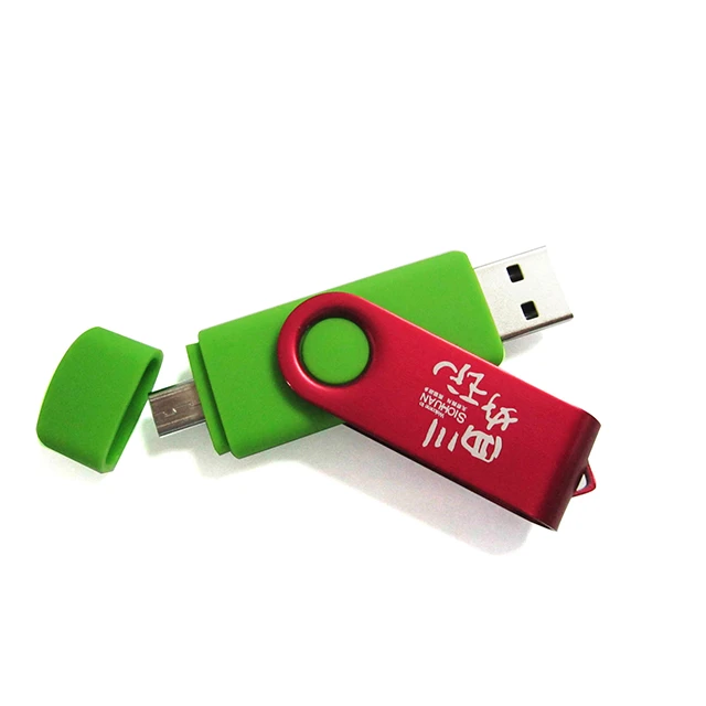 OTG usb flash drive 1GB 2GB 4GB  8GB 16GB  32GB usb stick with free custom logo